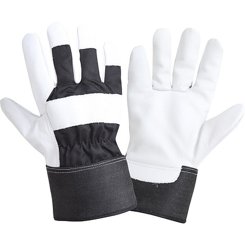 Перчатки защитные кожаные LahtiPro 2725 10(XL) черно-белые
