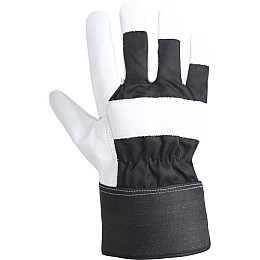 Рукавиці захисні шкіряні LahtiPro 2725 10(XL) чорно-білі