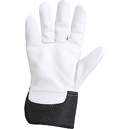 Рукавиці захисні шкіряні LahtiPro 2725 10(XL) чорно-білі