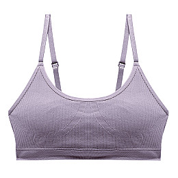 Топ жіночий в рубчик Lesko B02# Ліловий XL 85 ABC з регульованими бретелями (12264-68348)