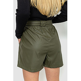 Шорты женские из экокожи хаки 102R295-1 Ager XXL