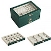 Шкатулка Casegrace SP-01223 Green 26,5*18*13,5 см для украшений и ювелирных изделий трехуровневая (12184-67704)