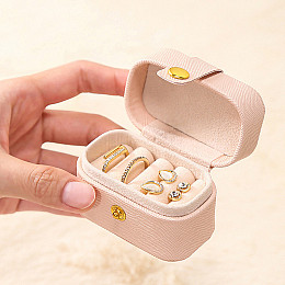 Шкатулка Casegrace SP-01244 Рожева 6,6*4*4,7 для кілець і ювелірних виробів портативна компактна (12186-67709)