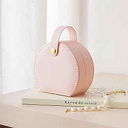 Органайзер сумочка Casegrace SP-01278 Pink 10*9*4,5 см для украшений и ювелирных изделий с ручкой (12191-67720)