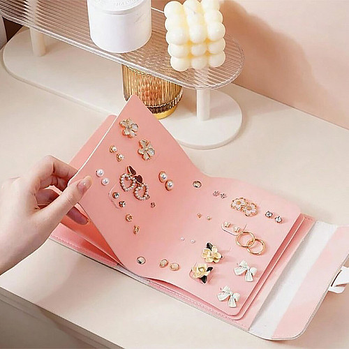 Органайзер книжка Casegrace SP-01260 Pink 16*14*4,5 см для украшений и ювелирных изделий (12189-67716)