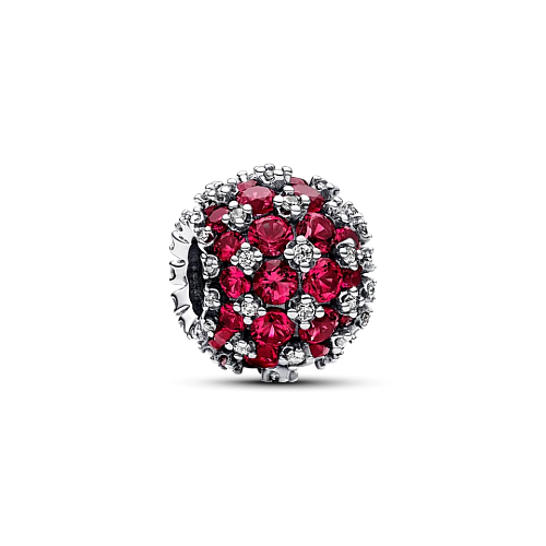 Серебряная бусина Pandora Розовое блестящее паве 792630C04