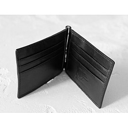 Зажим для денег из кожи морского ската Ekzotic Leather Черный (ctc 01)