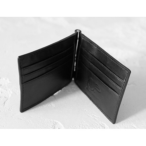 Зажим для денег из кожи морского ската Ekzotic Leather Черный (ctc 01)