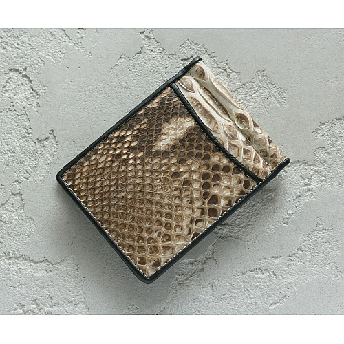 Зажим для денег из кожи питона Ekzotic Leather Бежевый (snc01_1)