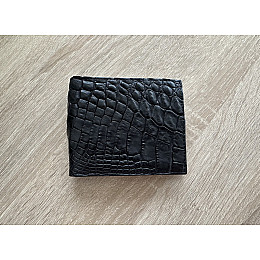 Зажим для купюр денег из натуральной кожи крокодила Ekzotic Leather Черный (сс04)