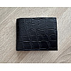 Зажим для денег купюр из натуральной кожи крокодила Ekzotic Leather Черный (сс 03)