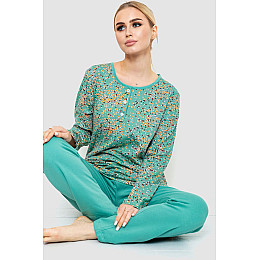 Пижама женская утепленная XXL Ager светло-зеленый 219R004