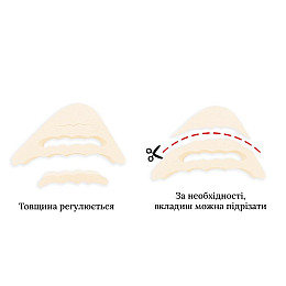 Латексні вкладки для зменшення розміру взуття HM Cast тілесні