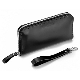 Кожаный кошелек Skin and Skin Zipper L 21х11.5х2.5 см Черный (LW06BL)