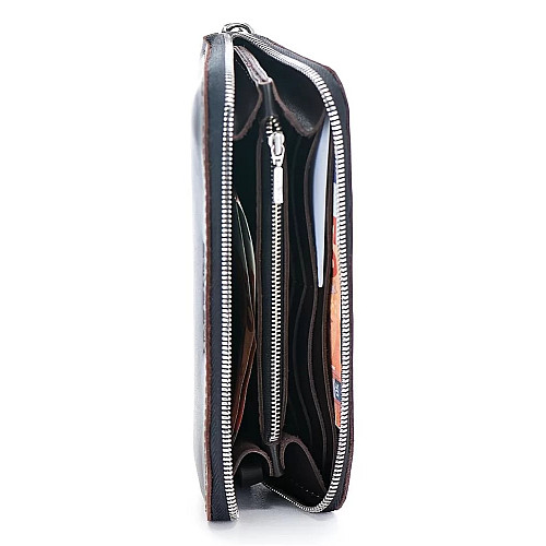Шкіряний гаманець Skin and Skin Zipper L 21х11.5х2.5 см Коричневий (LW06BR)