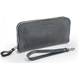 Кожаный кошелек Skin and Skin Zipper L 21х11.5х2.5 см Серый (LW06GG)