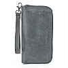 Кожаный кошелек Skin and Skin Zipper L 21х11.5х2.5 см Серый (LW06GG)