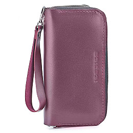 Кожаный кошелек Skin and Skin Zipper L 21х11.5х2.5 см Бордовый (LW06BU)