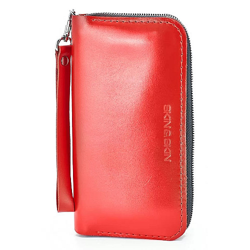 Шкіряний гаманець Skin and Skin Zipper L 21х11.5х2.5 см Червоний (LW06R)