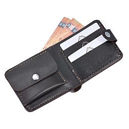 Кожаный бифолд Skin and Skin 11.5х9.5 см Коричневый (SW01BR)