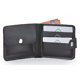 Кожаный бифолд Skin and Skin 11.5х9.5 см Коричневый (SW01BR)