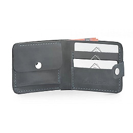 Кожаный бифолд Skin and Skin 11.5х9.5 см Серый (SW01GG)