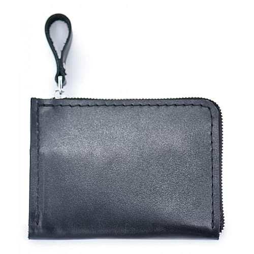 Шкіряний гаманець Skin and Skin Zipper S 13х10 см Чорний (SW05BL)