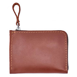 Кожаный кошелек Skin and Skin Zipper S 13х10 см Коньячный (SW05CO)