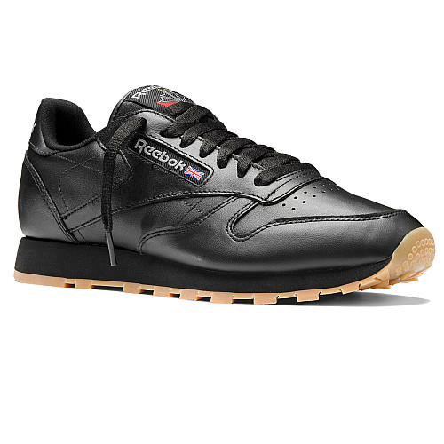 Мужские кожаные кроссовки Reebok Classic Leather Черный 42,5 (525942554)