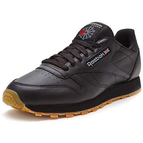 Мужские кожаные кроссовки Reebok Classic Leather Черный 42,5 (525942554)