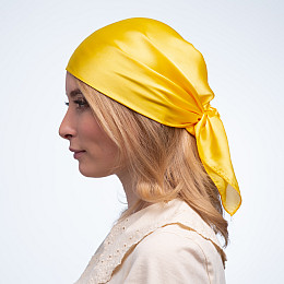 Хустка жіноча однотонна поліестер ROSEMARY 083-240 LuckyLOOK 70x70 Жовтий