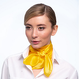 Хустка жіноча однотонна поліестер ROSEMARY 083-240 LuckyLOOK 70x70 Жовтий