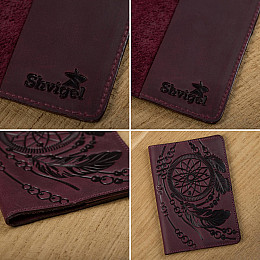 Обложка на паспорт SHVIGEL 13835 Бордовый, Бордовый