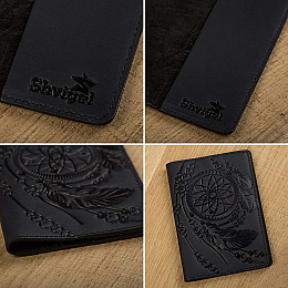 Обложка на паспорт SHVIGEL 13837 Черный, Черный