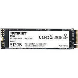Накопитель SSD 512GB Patriot P300 M.2 2280 PCIe NVMe 3.0 x4 TLC (P300P512GM28)