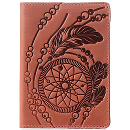 Обложка для паспорта из винтажной кожи SHVIGEL 13792 Красная