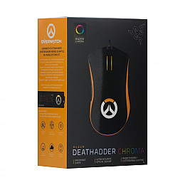 Дротова мишка Razer DeathAdder Chroma Overwatch Black-yellow