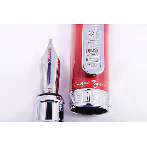 Ручка перова Gianni Terra Red With Black Червоно-чорний корпус (HHB/F(red))