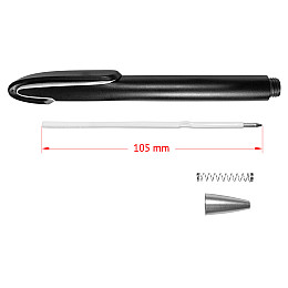 Ручка FairyTale 2012 Чорна з хромованою вставкою (FTPN2012BLACKCHR)