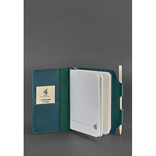 Шкіряний блокнот BlankNote 3.0 Темно-зелений (BN-SB-3-malachite)
