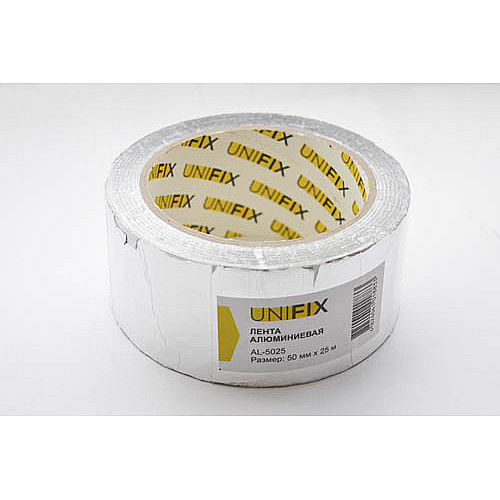 Скотч алюминиевый UNIFIX 50 мм х 25 м Белый (051746)