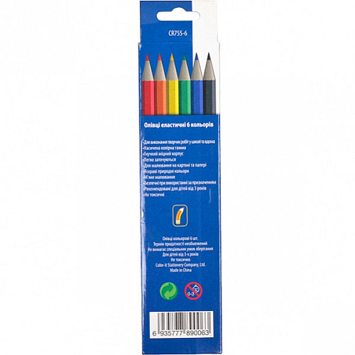 Карандаши 6 цветов Metr+ CR755-6 Luminoso elastico "С"
