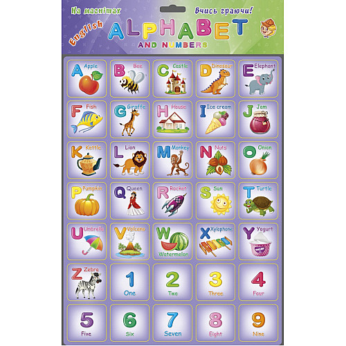 Плакат обучающий "Alphabet англ. азбука" Artos Games 1168ATS