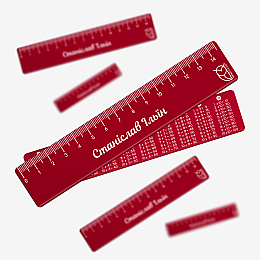 Именная линейка Добра Казка Comfortaa 15 см Красный