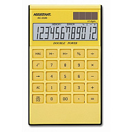 Калькулятор ASSISTANT АС02326 yellow 12 разрядов Желтый