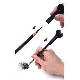 Набір вугільних олівців TENWIN середньої твердості (12 штук)