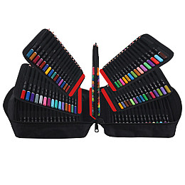 Профессиональные цветные карандаши с грифелем на масляной основе KALOUR 180 цветов в нейлоновом футляре