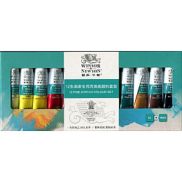 Профессиональный набор акриловых красок Winsor & Newton (12 * 10 мл.) WN-A083/12