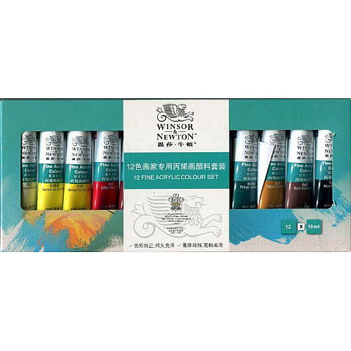 Профессиональный набор акриловых красок Winsor & Newton (12 * 10 мл.) WN-A083/12