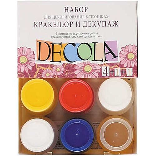 Набор для декорирования в техниках кракелюр и декупаж ТМ Decola 20 мл